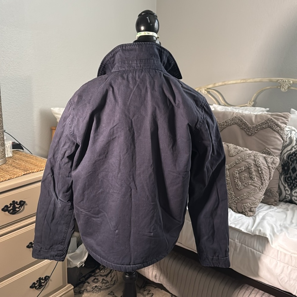 Billabong Barlow navy blue Sherpa Lined Military style jacket Sz: Medium - Picture 2 of 13